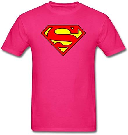 WWWSL Men's Superman Logo T-Shirt Small Pink