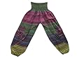 Womens Harem Pant Pink Purple Stripes Cotton Bohemian Couture