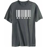 T-Shirt Mens Dark Silver  BengalÂ  BARCODE  Cats