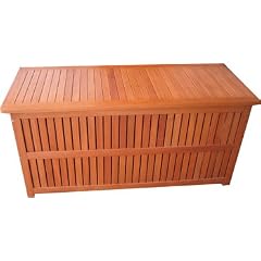 Auflagenbox, Kissenbox, Gartenbox, "PLANO" Eukalyptusholz FSC