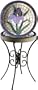 Opus Tiffany Style Iris Mosaic Birdbath (Model 8180-1)