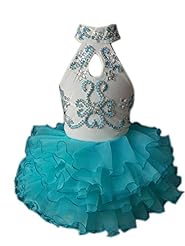 Girls Infant Lace Organza Flower-Girl Dress/Party Dress/Wedding Dress/Mini Dress 