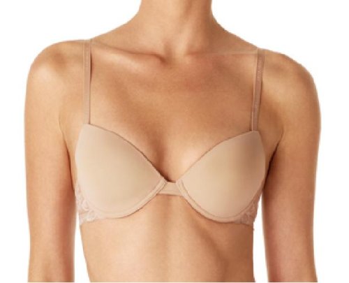 Calvin Klein Women's Perfectly Fit With Lace Plunge Bra #F2596