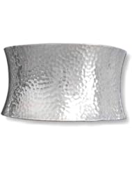 Wide Concave Hammered Cuff Bracelet Sterling Silver