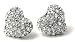 Adorable Clear Sparkling Crystal Embellished Heart Stud 1/2