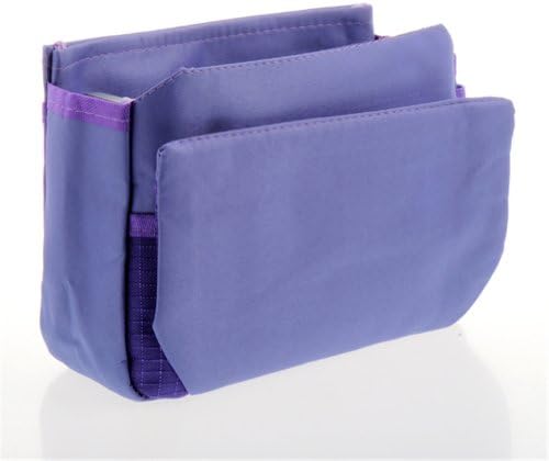 Uoften Women Travel Insert Handbag Organiser Purse Large Liner Organizer Tidy Bag Pink Blue Black (Purple)