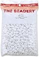 The Beadery 6 by 9mm Barrel Pony Bead, White, 900-Pieces