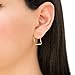 Pair of gold line studs with curved ear jacket earrings, jackets & bar earring studs, front back earrings, double sided ear cuffs, simple earrings handmade by Emmanuela