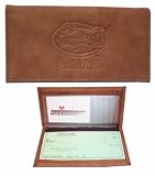 Florida Gators Tan Embroidered Leather Checkbook Cover
