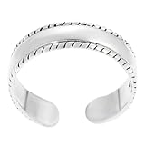 Sterling Silver Women's Toe Ring Hypoallergenic Nickel Free .925 Stamp Adjustable Size