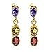 2.90 CT Amethyst Citrine and Garnet 925 Silver title=