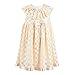 Lilax Little Girls' Collared Polka Dot Tulle Dress