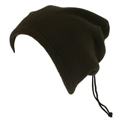 New 2 in 1 Ski Skate Polar Fleece Neck Head Wrap Hat * Brown * One Size Fits All!