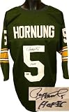 Paul Hornung Autographed/Hand Signed Green Bay Packers Green Prostyle Jersey 3/4 Sleeves HOF86
