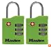 Master Lock 4684T TSA-Accepted Lock in Neon Green, Orange, Pink, or Purple, 2-Pack