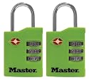 Master Lock 4684T TSA-Accepted Lock in Neon Green, Orange, Pink, or Purple, 2-Pack
