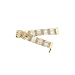 14K Two Tone Gold Diamond Cut Bead Bracelet