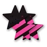 Nippies Nipple Cover Pasties Striped Pink Black Star at Bristols 6