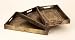 Tuscan Distressed Wood Tray Set of 3 for Decorative and Serving Uses