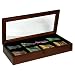 Numi Tea Assorted Teas and Tessans in Velvet Tea Chest with Glass Top, Tea Bags, 56 Count Box