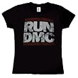 Run DMC - Distressed Logo Ladies T-Shirt