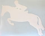 Med White English Equestrian Hunter Jumper Horse Decal
