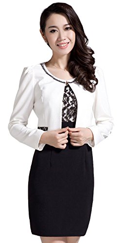 ツーピース スーツ ジャケット ２次会 結婚式 パーティ 卒業式 入学式 オフィス カジュアル キュート エレガンス レディース 冬物 春物 可愛いスカーフ付き R792