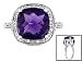 5.78CTW AMETHYST RHODOLITE GARNET WITH BLUE AND WHITE TOPAZ STERLING SILVER RING