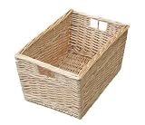 Buff Willow Wicker Storage Basket (S)