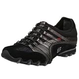 Skechers USA Womens Stunner Sneaker,Black,9.5 M