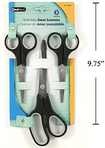 3 Pc Stainless Steel Sewing Utility Scissors Set, 8.5, 2x 5.5 Inch