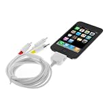 RCA AV (Video andamp; Audio) Cable with Ipod Plug For Apple iPhone 3G 8GB 16GB, Touch 2nd Generation, Nano Chromatic 4th Generation, Classic