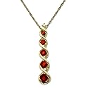 10k Yellow Gold Ruby and Diamond Accent Pendant