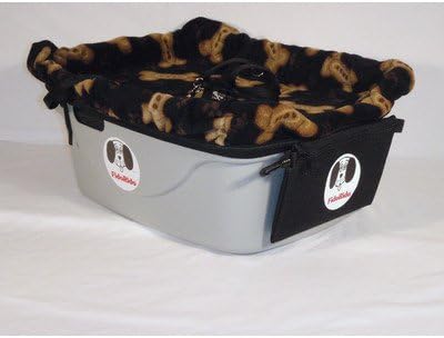 2 Seater Dog Car Seat Finish: Gray, Harness Sizes: Small and Medium