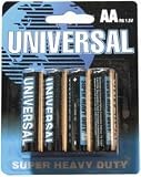 UNIVERSAL BATTERY D5630 Super Heavy-Duty Batteries (AA 4-pk)