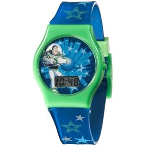 Disney Kids' TY1096 Toy Story Digital Dial Blue Jelly Strap Watch
