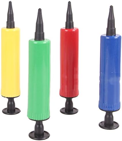 Acite 4 PCS Mini Handheld Balloon Pump Random Color Portable Hand Inflatable Tube Can be Used in Wedding Ceremony