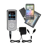 Double Wall Home Charger with tips including a tip for the RCA M4102 Opal Digital Media Player – uses Gomadic TipExchange Technology