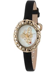 Vivienne Westwood Womens VV005CMBK Rococo Swiss Quartz Black Canvas Strap Watch