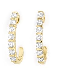 Natural 0.75 ctw Diamond Earrings 14K Yellow Gold