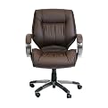 Evan Executive Soft Mid-Back Office Chair - Coffee