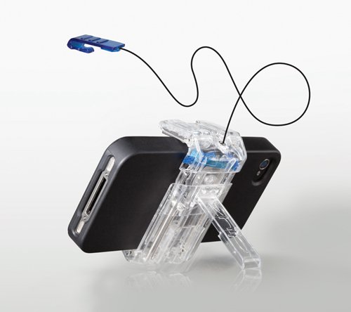 The ZHIP Stand with 3 Feet of Retractable Zip Cord for iPhone - iPod and All Other Smartphones