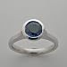 14k White Gold Ring Unusual Bezel Design Set With Natural Sapphire 1.11 Ct