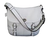 Coach White Leather Chelsea Flap Duffle Shoulder Handbag