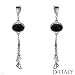 DV ITALY Wonderful Earrings With Genuine Onyxes Made in 925 Sterling silver. Total item weight 16.4g Length 86mm