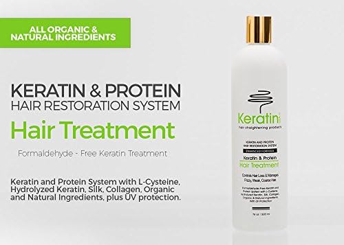 Keratin Hair-Straightening Formaldehyde-Free w/ L-Cysteine Treatment 12-Units 16oz / 500ml