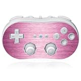 Design Skins for Nintendo Wii Classic Controller - Shiny Metal - Pink Design Folie