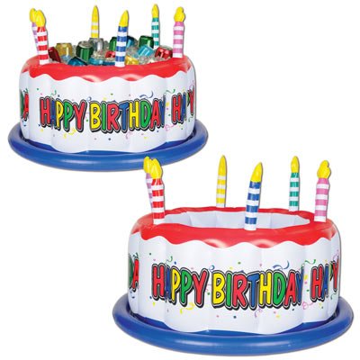 Inflatable Birthday Cake Cooler (1/pkg)