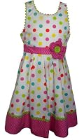 Rare Editions Girls Multi Color Polka Dot Birthday Dress