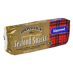 Brunswick Seafood Snack, Smoked Kipper, 3.53-Ounce Tins (Pack of 18)